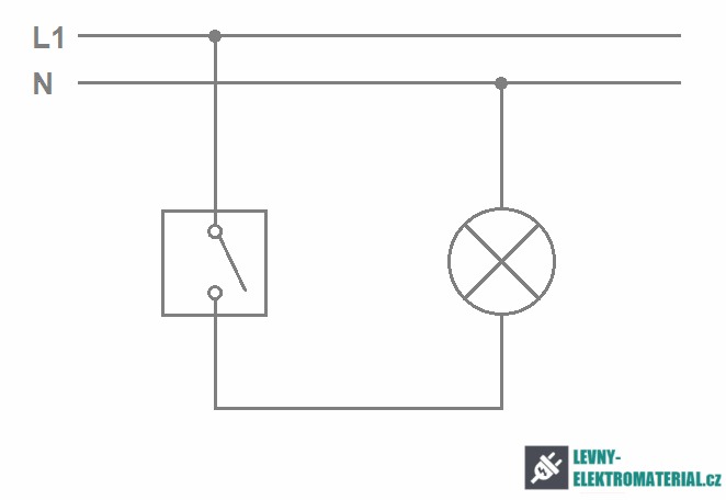Nejběžnější schéma zapojení vypínačů