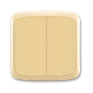 Vypínač střídavý dvojitý Tango ABB komplet č.5B 6+6 béžový