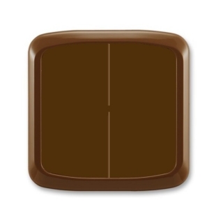 Vypínač střídavý dvojitý Tango ABB komplet č.5B 6+6 hnědý